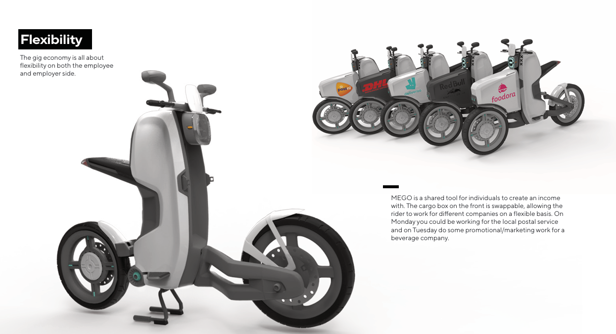Mego Cargo – Modulaire scooter voor de deeleconomie – gallery image 3